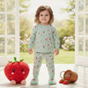 Strawberry Baby Girl Pajama Set- Green