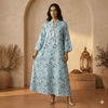 Serene Bloom Women Daraa- Sky Blue