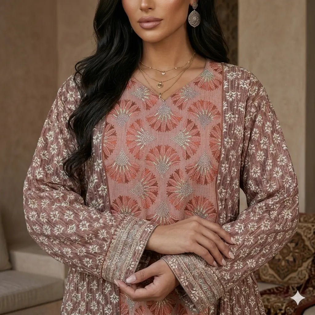 سماء الليل المرصعة بالنجوم نساء درعا - أحمر خوخي