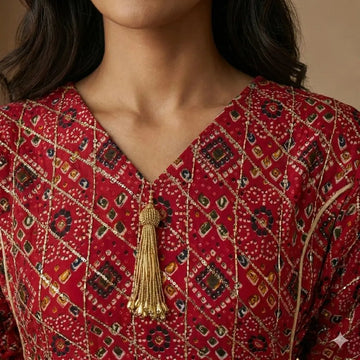 The Gilded Rain Women Daraa- Ruby Red