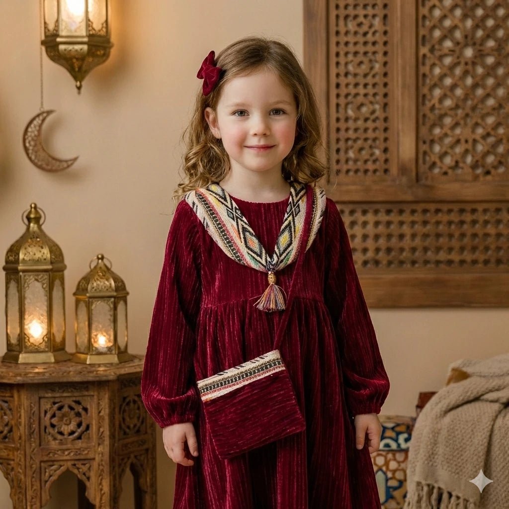 The Ruby Heritage Ghirgiyan Girl- Maroon