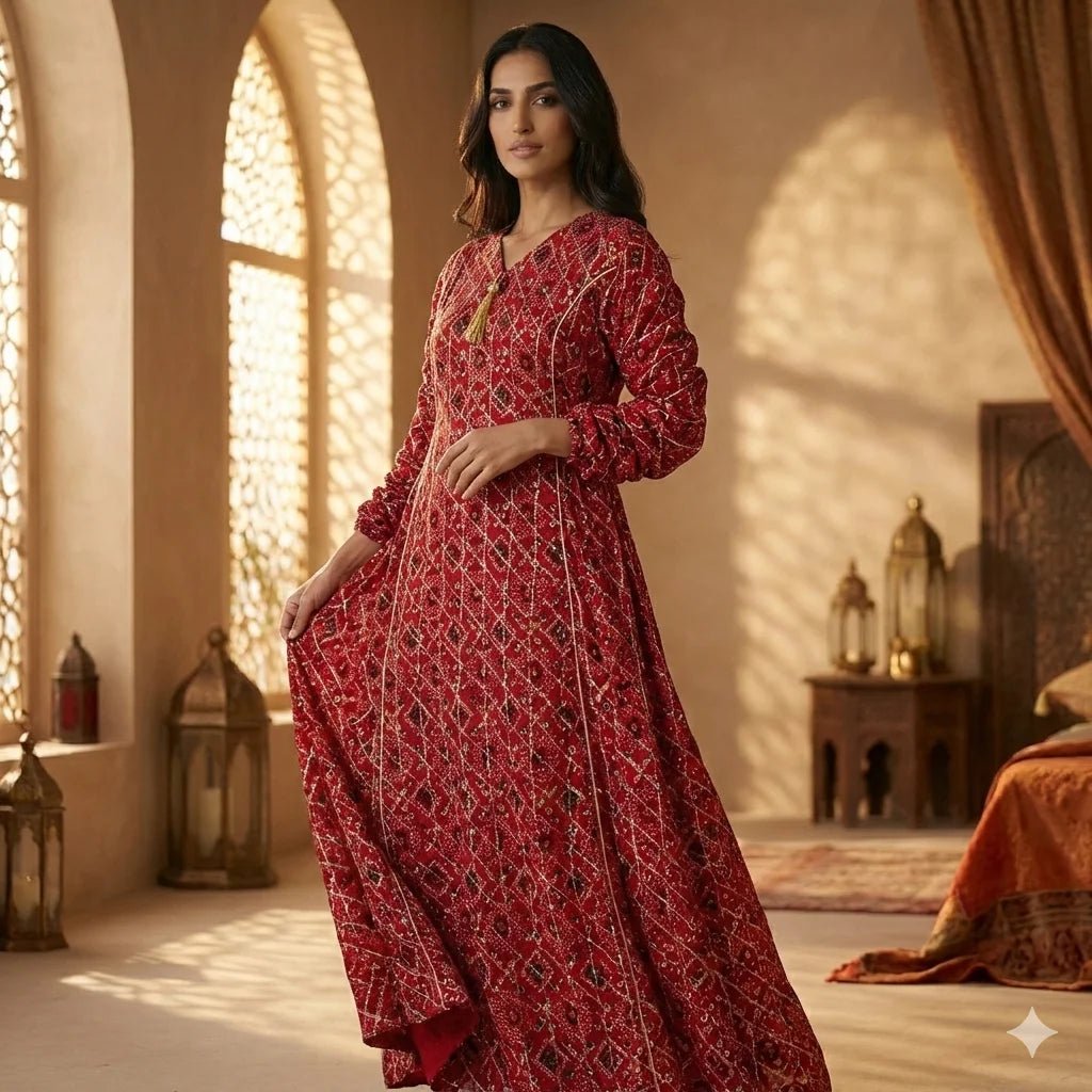 The Gilded Rain Women Daraa- Ruby Red