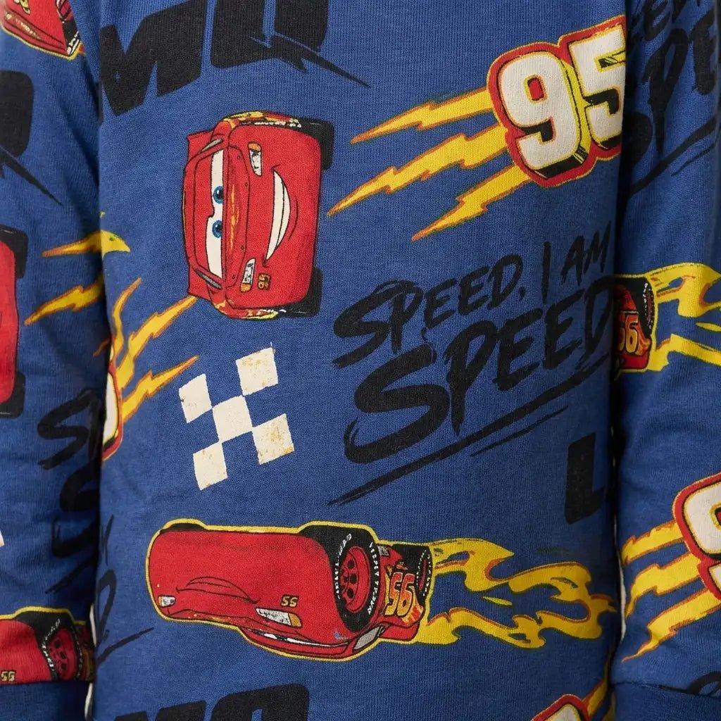 Cars Boy Pajama Set- Navy Blue