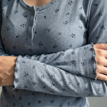 Mini Blue Women Pajama Set- Blue