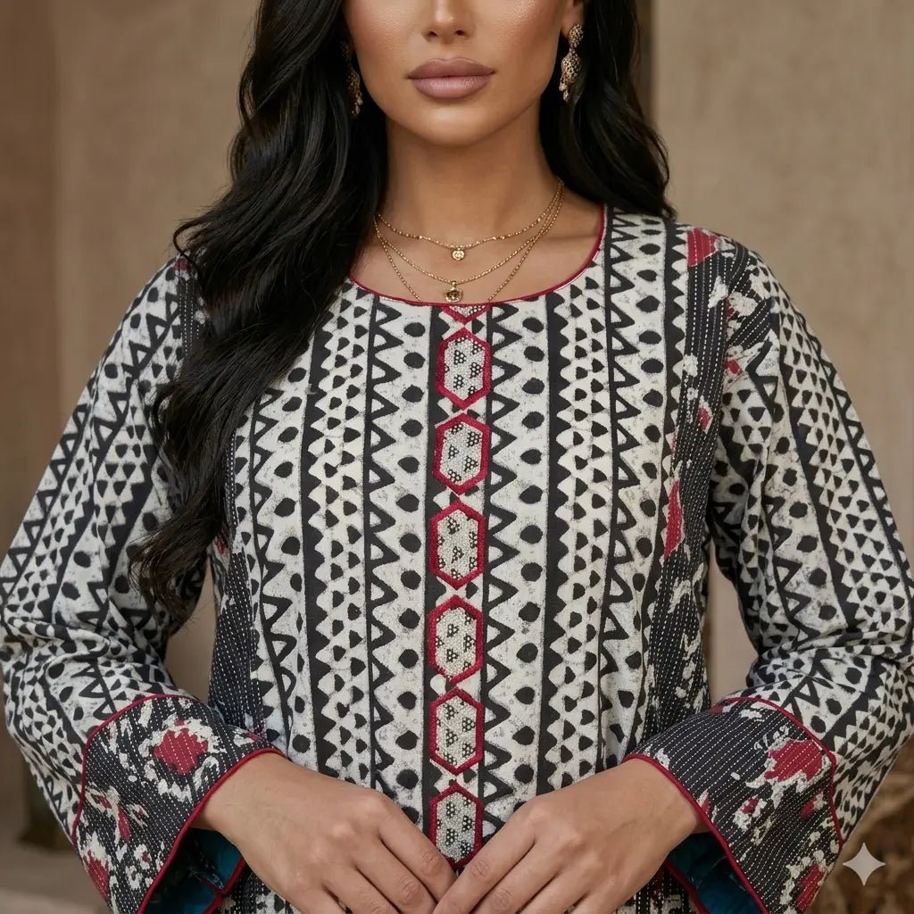 Modern Mosaic Women Daraa- Dark Grey