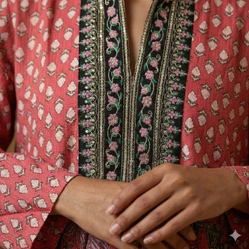 Terracotta Garden Women Daraa- Red