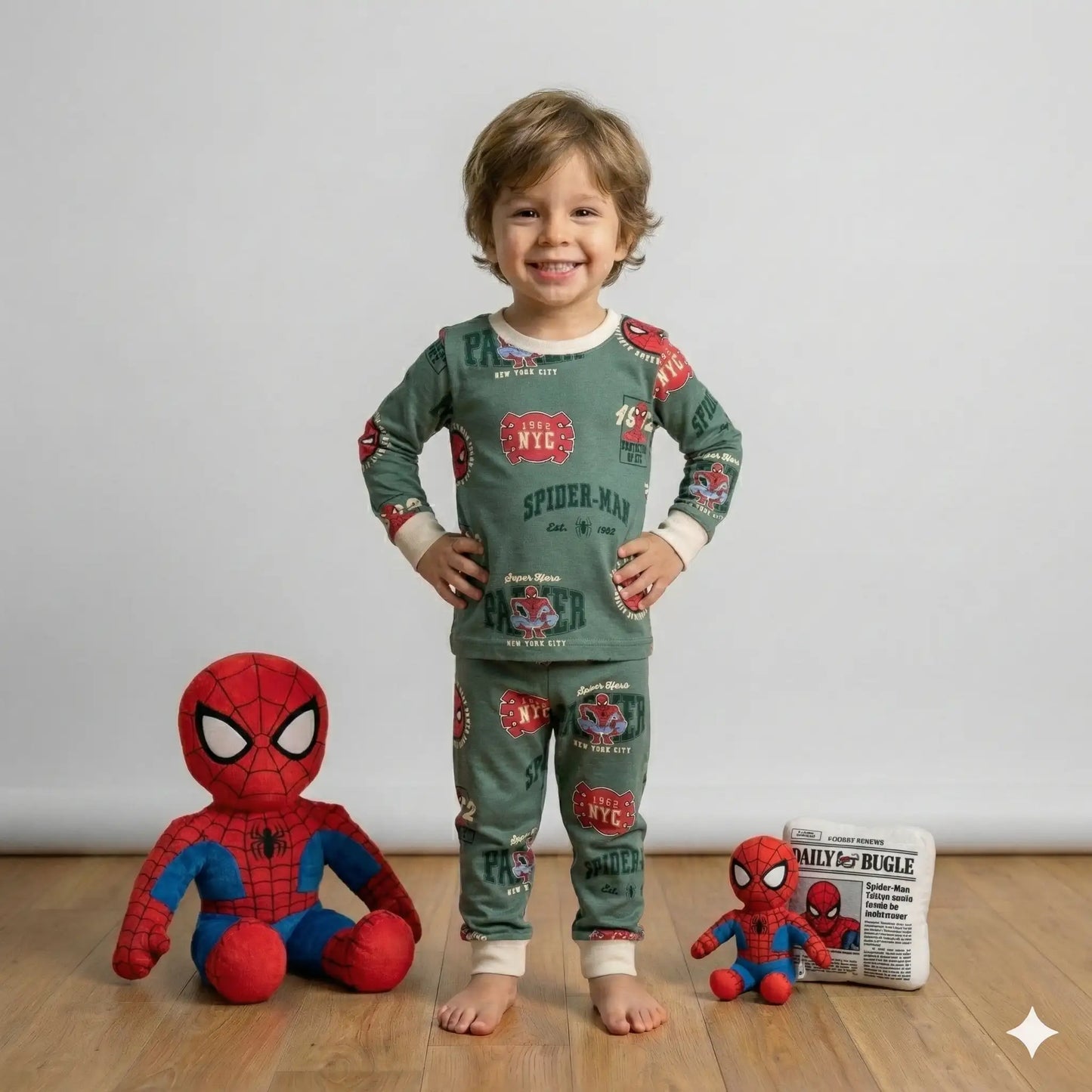 Amazing Spiderman Boy Pajama Set-Dark Green