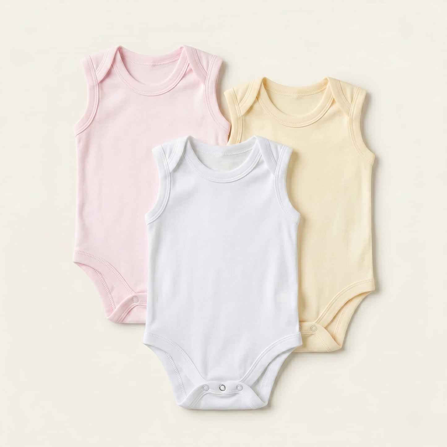 Pastel Color 3pcs Baby Girl Onesie- Pastel