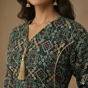 The Gilded Rain Women Daraa- Emerald