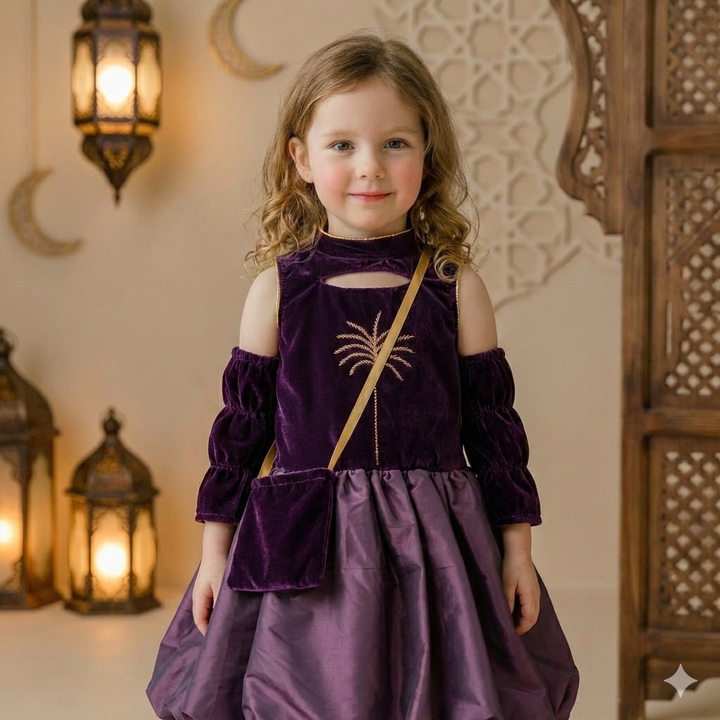 The Amethyst Palm Ghirgiyan Girl- Royal Purple