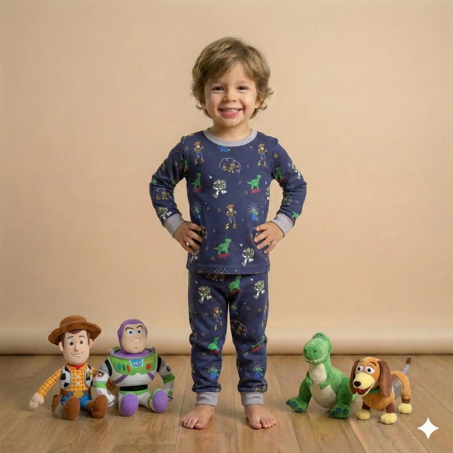 The Toy Boy Pajama Set-Navy Blue