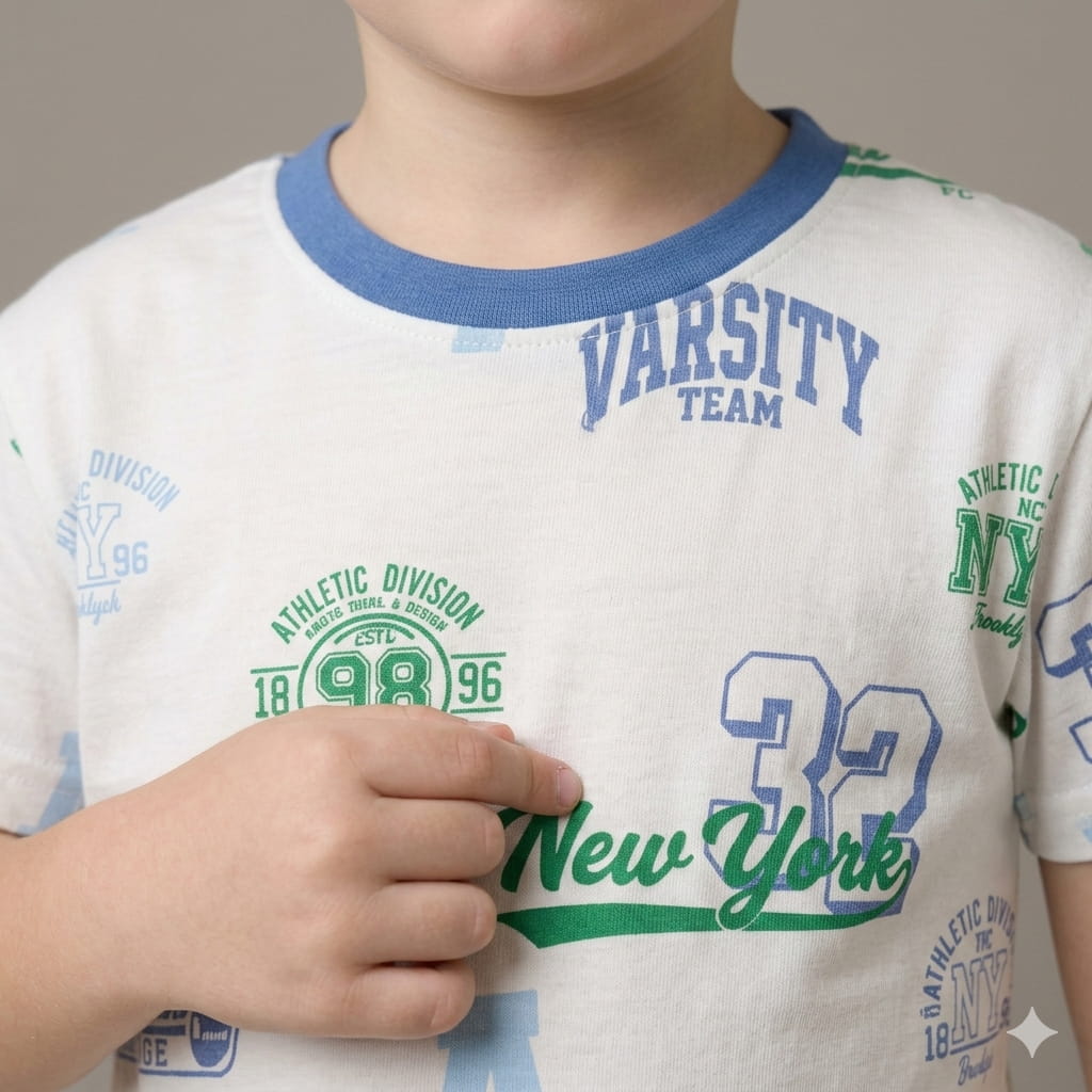 NYC Athletic Boy Pajama Set-White