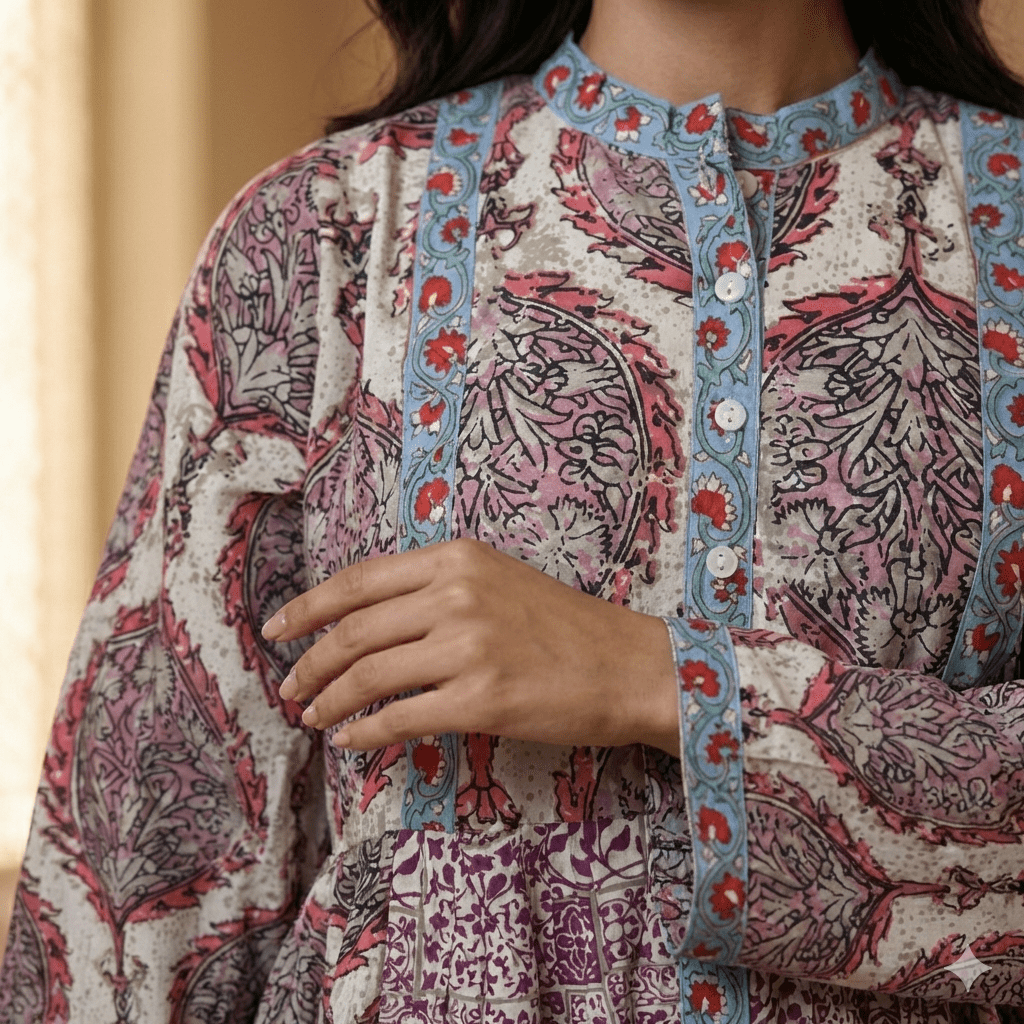 Dusty Rose Paisley Women Daraa- Dusty Rose