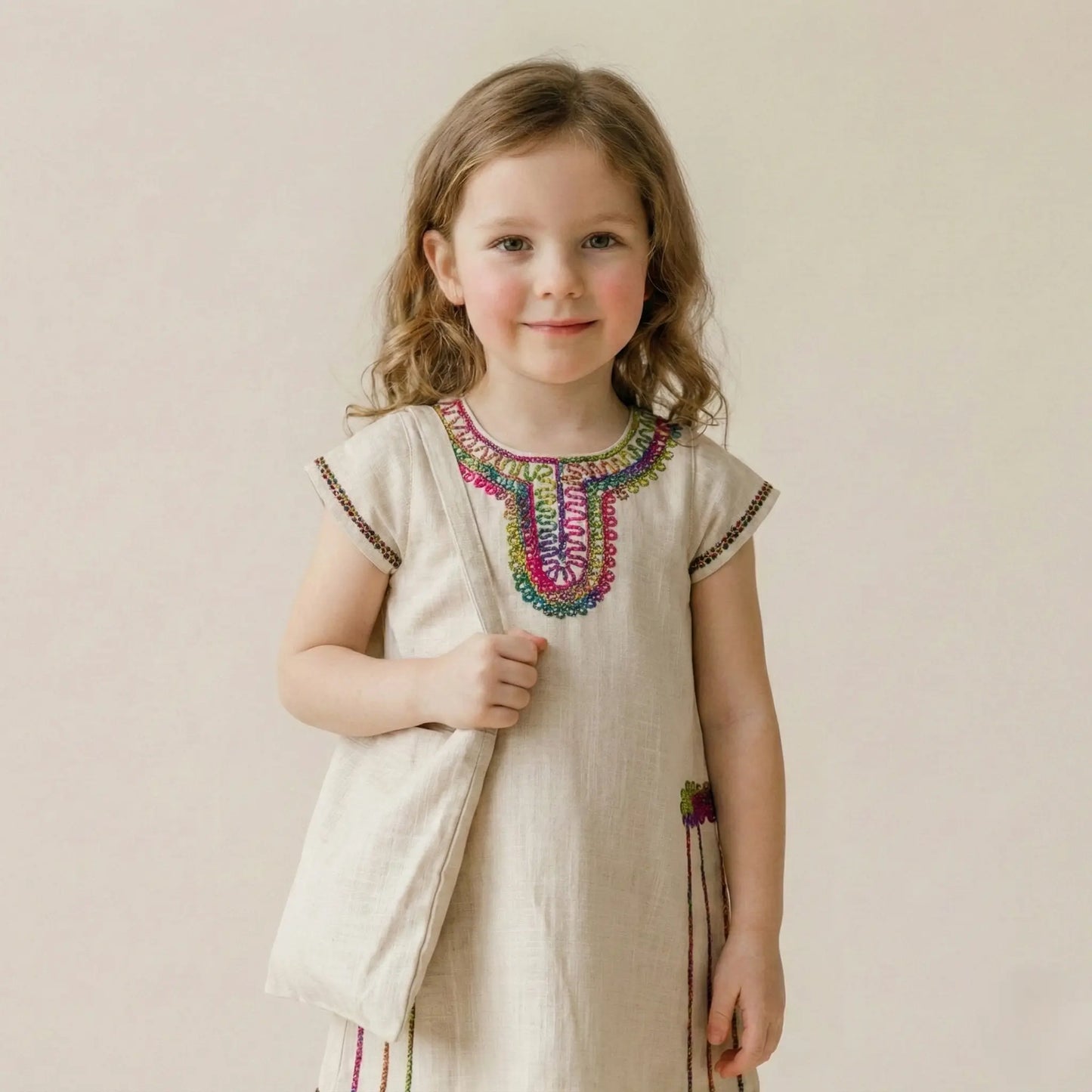 The Festive Kaftan Ghirgiyan Girl-Beige