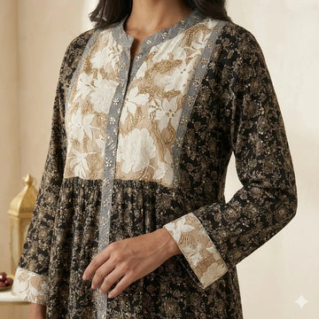 Royal Floral Women Daraa-Black