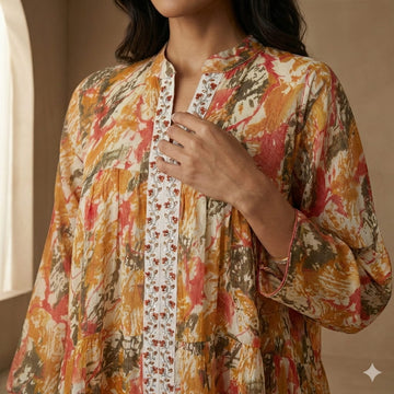 Sunset Marble Women Daraa- Saffron