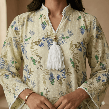 Serene Bloom Women Daraa- Pale Butter