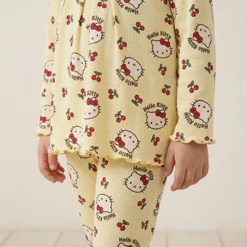 Hello Kitty Girl Pajama Set- Yellow