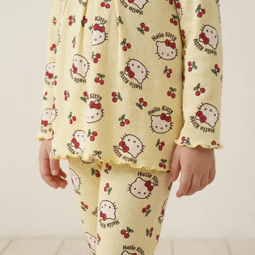 Hello Kitty Girl Pajama Set- Yellow
