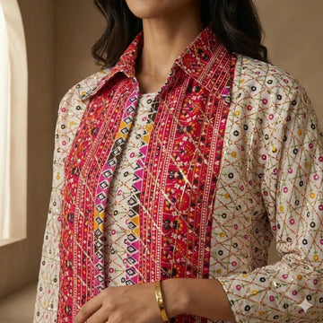 Twilight Fuchsia Women Daraa- Red