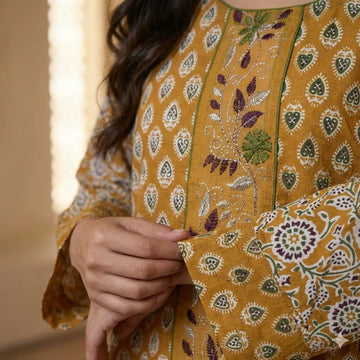 Ochre Mosaic Women Daraa- Ochre Yellow