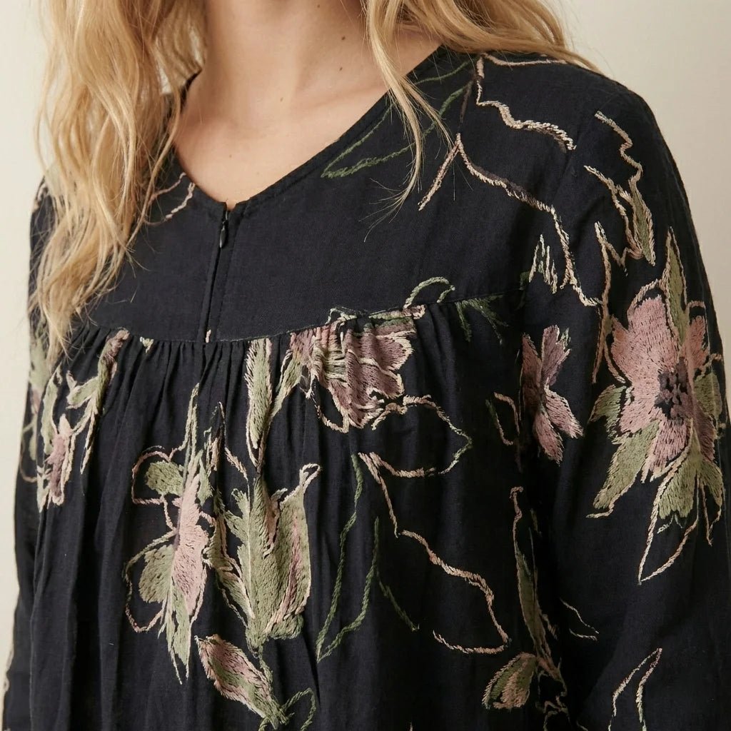 Golden Satin Zip Neck Women Pajama Set-Black