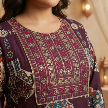 The Nomad Women Daraa- Maroon