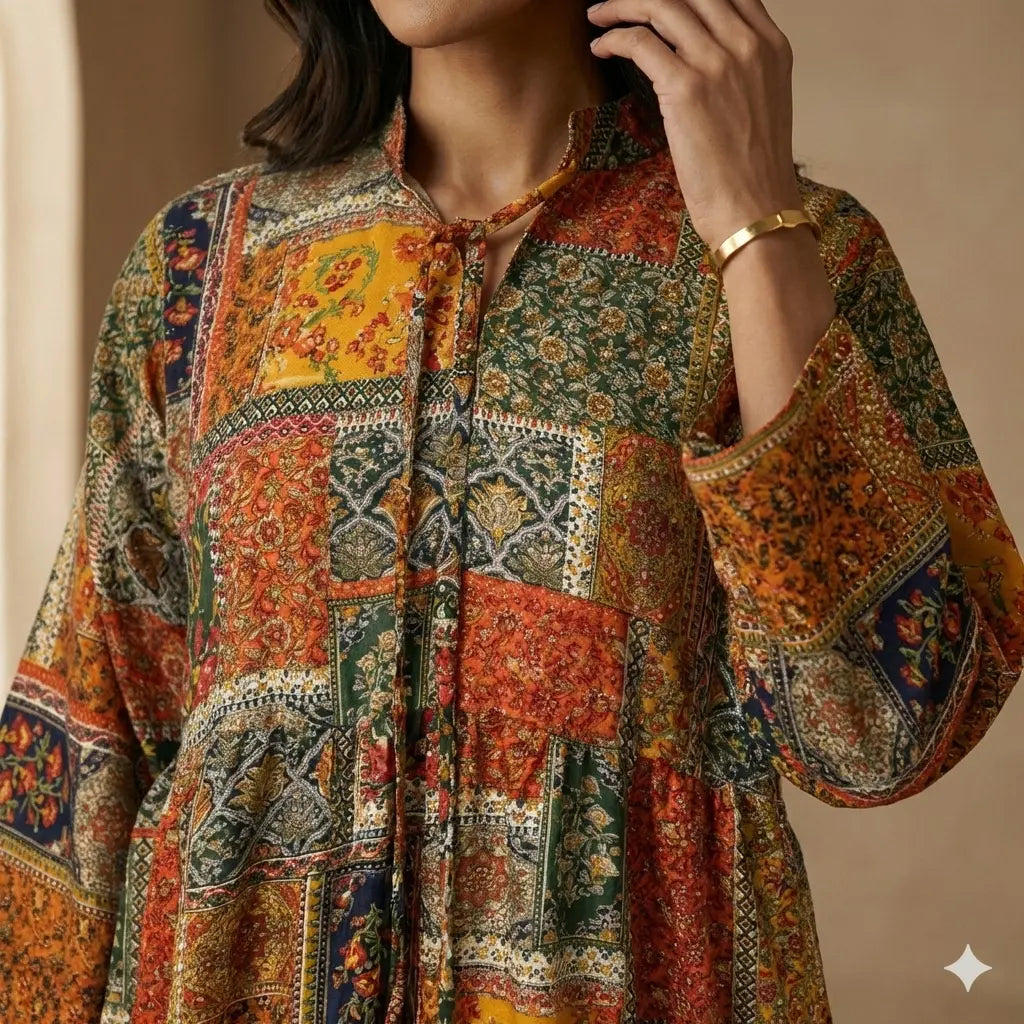 Sunset Orange & Amber Women Daraa- Girl Women