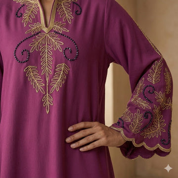 Majestic Malva Women Daraa- Deep Purple