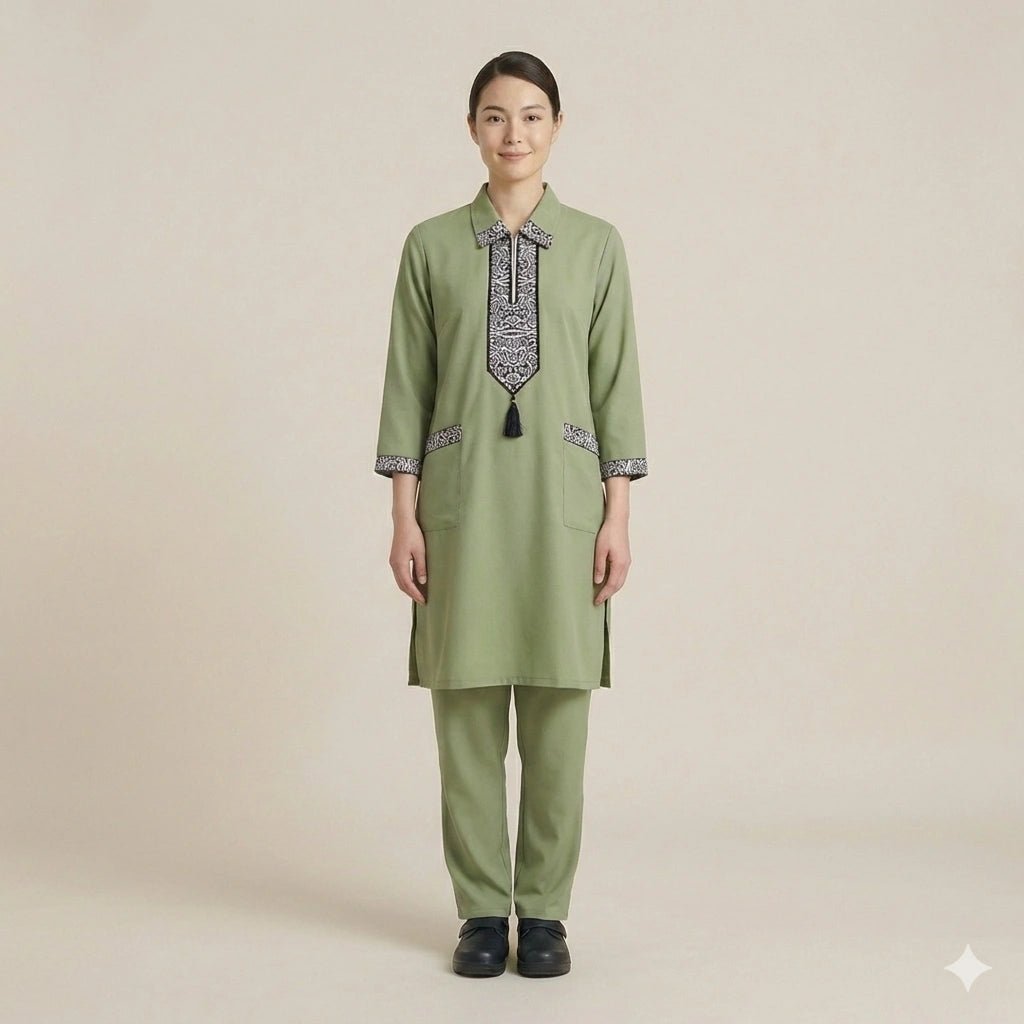 Khaddama Uniform- Light Green