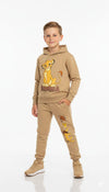 Simba Boy Hoodie Set- Brown