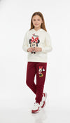 Minnie Girl Hoodie Set- White