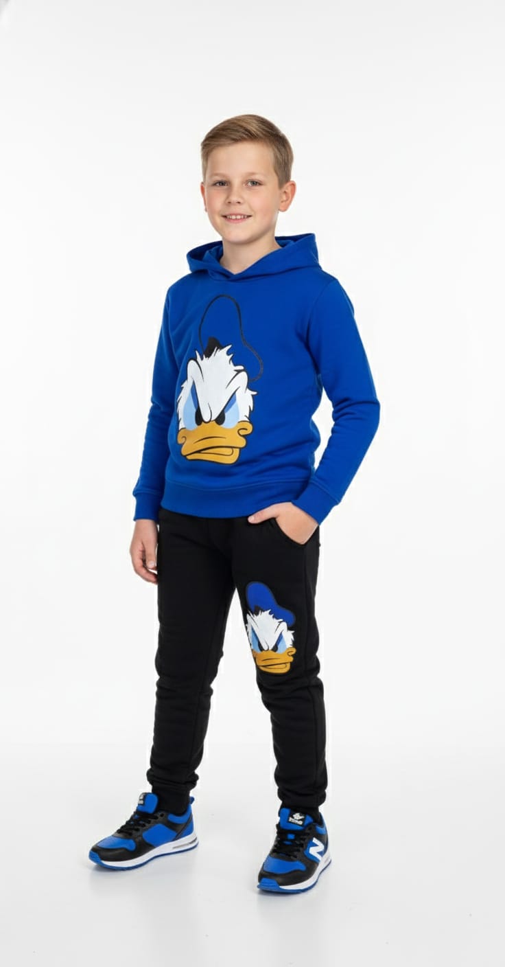 Donald Duck Boy Hoodie Set- Blue