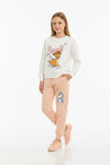 Bambi Girl Sweatshirt Set- White