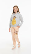 Princesses Girl Hoodie Set- Grey