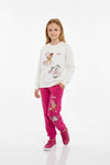 Bambi Rabbit Girl Sweatshirt Set- White