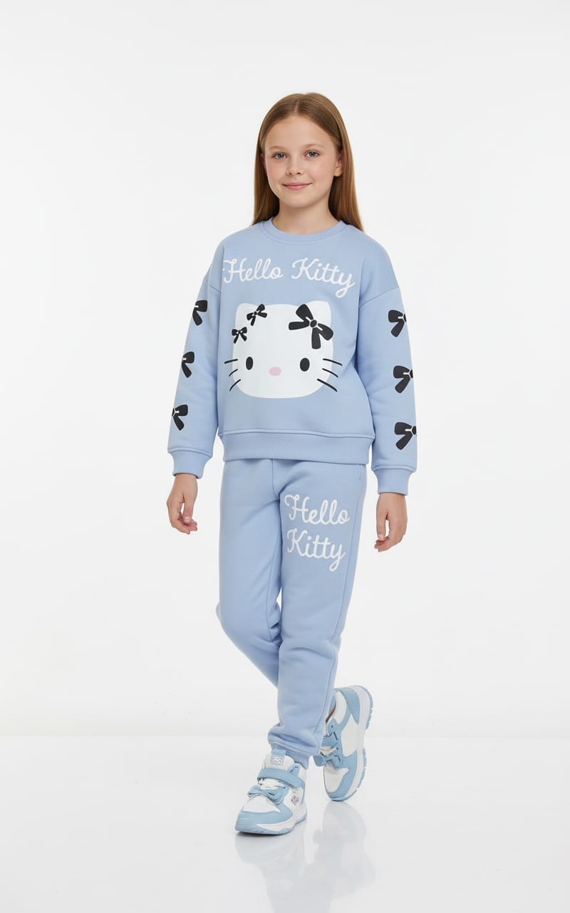 Hello Kitty Girl Sweatshirt Set- Light Blue