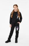 Kuromi Girl Sweatshirt Set- Black