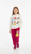 Princess Girl Hoodie Set- White
