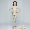 Flora Flower Girls Pajama Set-Light Green