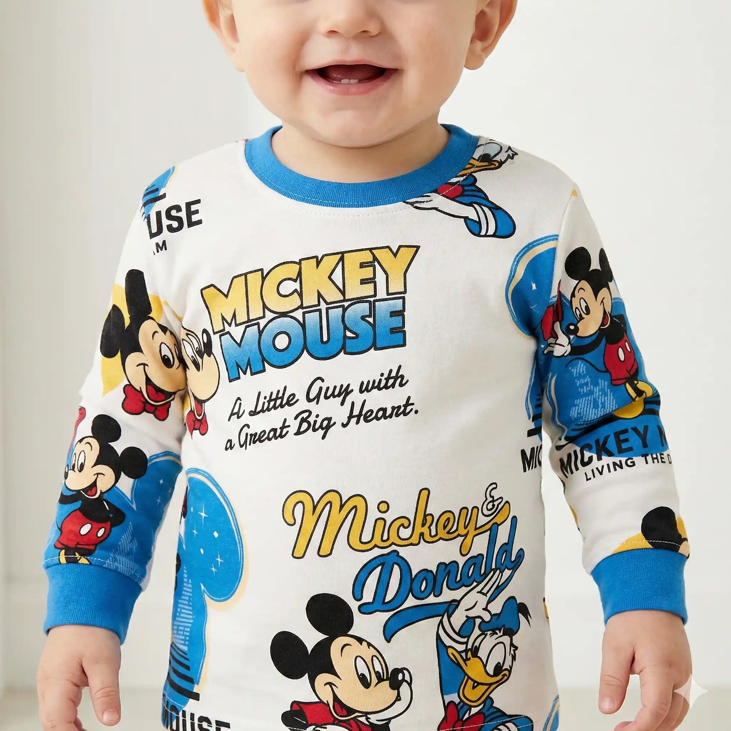 Mickey Donald Baby Boy Pajama Set-Blue