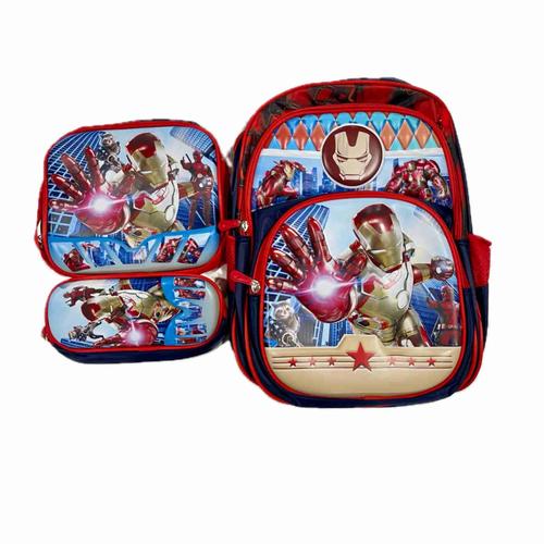 Bintelsoor Accessories Pieces Iron Man School Bag- Red