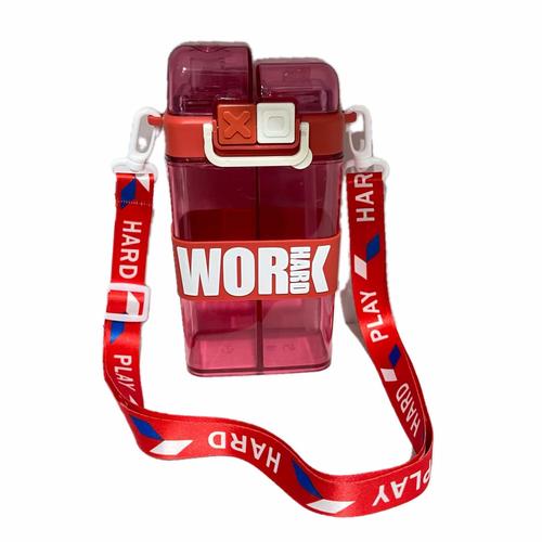 Bintelsoor Accessories 550ML Work Hard Water Bottle-Red