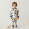 Crayon Dino Boy Pajama Set-Blue
