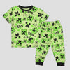 Disney Boys Sets Minecraft Boys Half Sleeves Pajama Set - Green