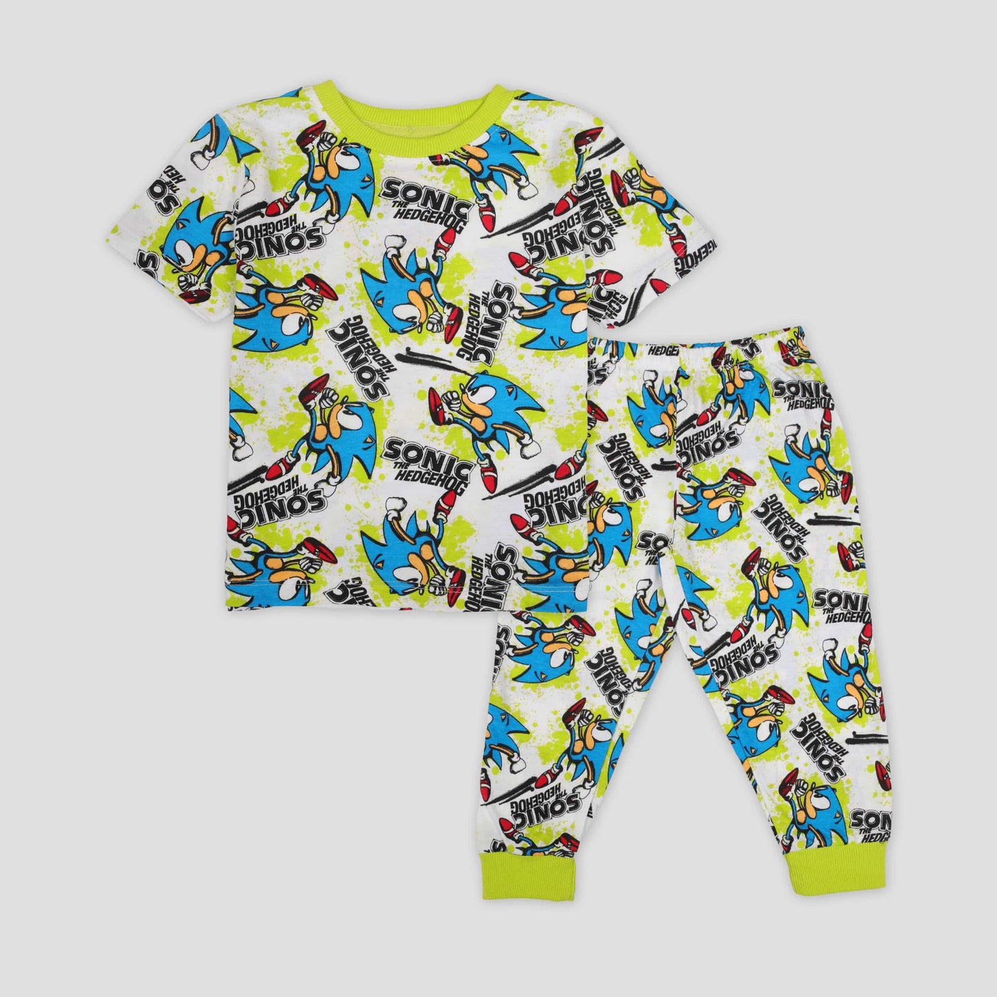 Disney Boys Sets Sonic Boys Half Sleeves Pajama Set - Green