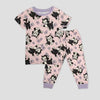 Disney Girls Sets Cat Girls Half Sleeves Pajama Set - Pink