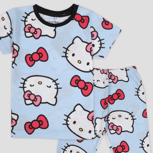 Disney Girls Sets Hello kitty Girls Half Sleeves Pajama Set - Blue