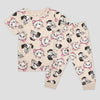 Disney Girls Sets Kitty Girls Half Sleeves Pajama Set - Cream