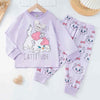 Disney Primark Girls Sets Cattitude Girl Full Sleeves Pajama Sets- Purple